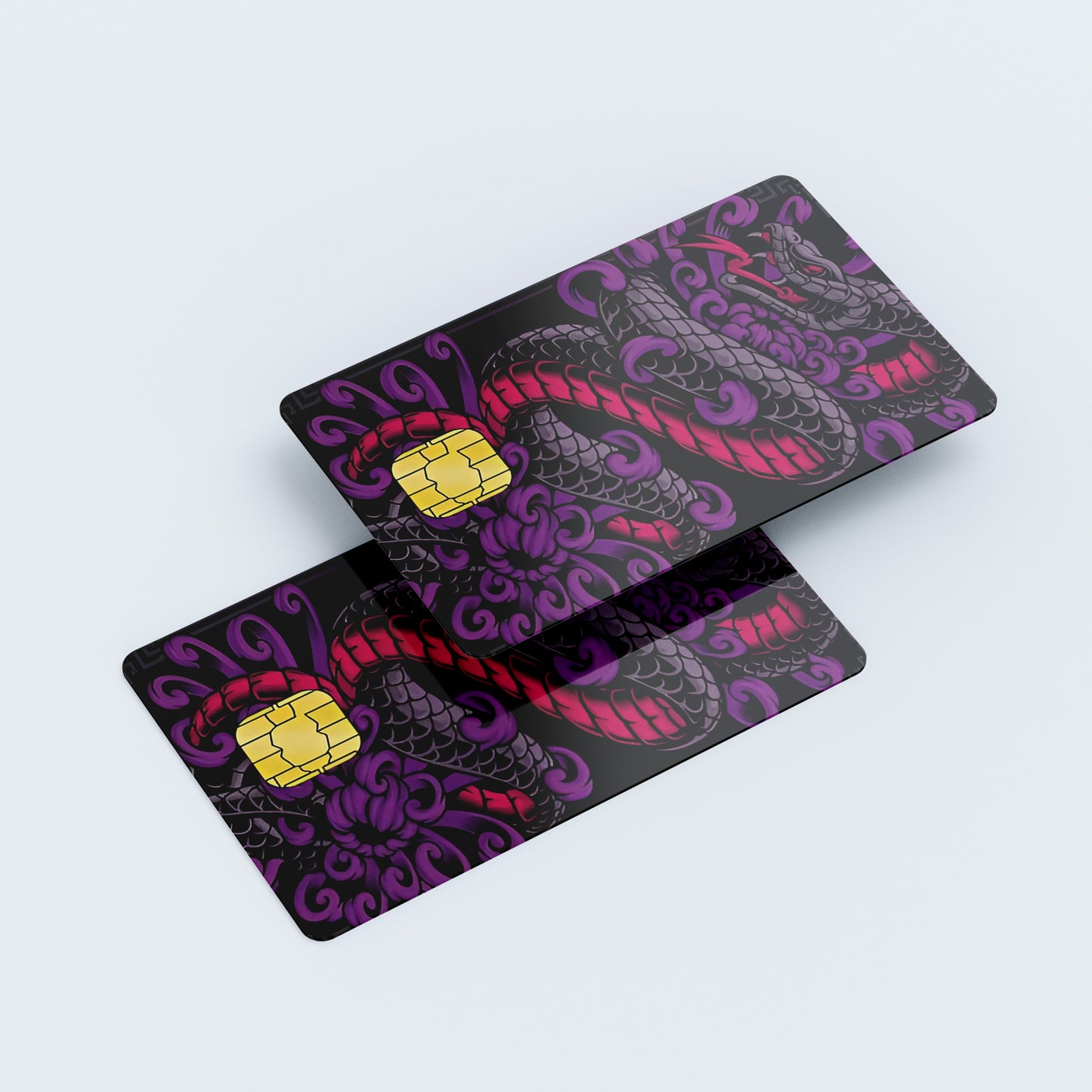 Cool Purple Snake Custom Vinyl Credit Card Sticker by CC Wraps