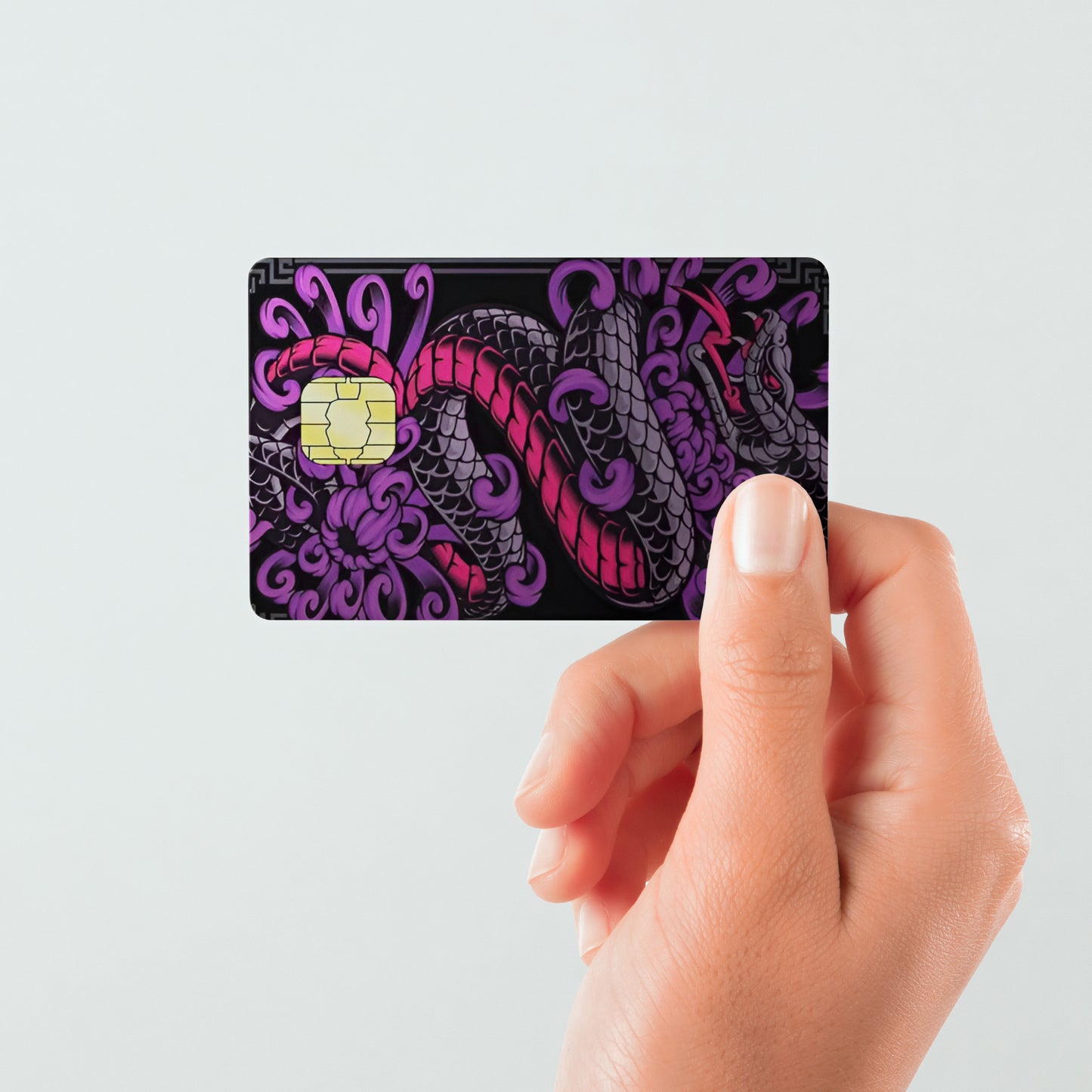 Cool Purple Snake Custom Vinyl Credit Card Sticker by CC Wraps