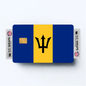 2PK Barbados Flag Credit Card Sticker Skin Vinyl Decal Protector
