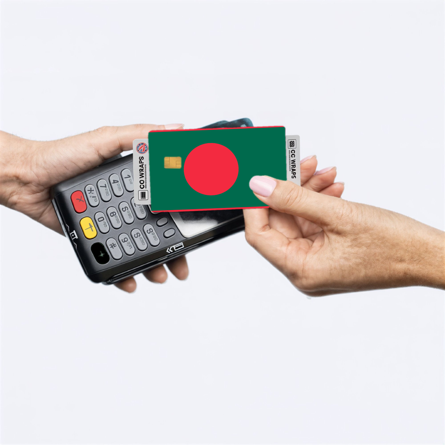 2PK Bangladesh Flag Credit Card Sticker Skin Vinyl Decal Protector