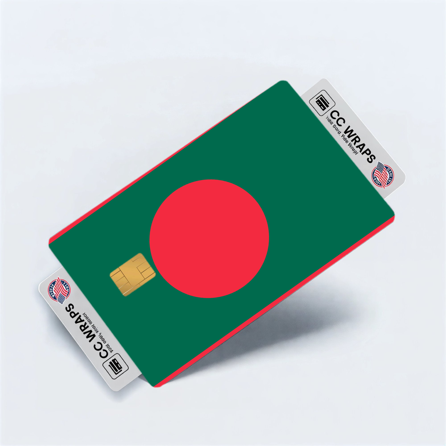2PK Bangladesh Flag Credit Card Sticker Skin Vinyl Decal Protector