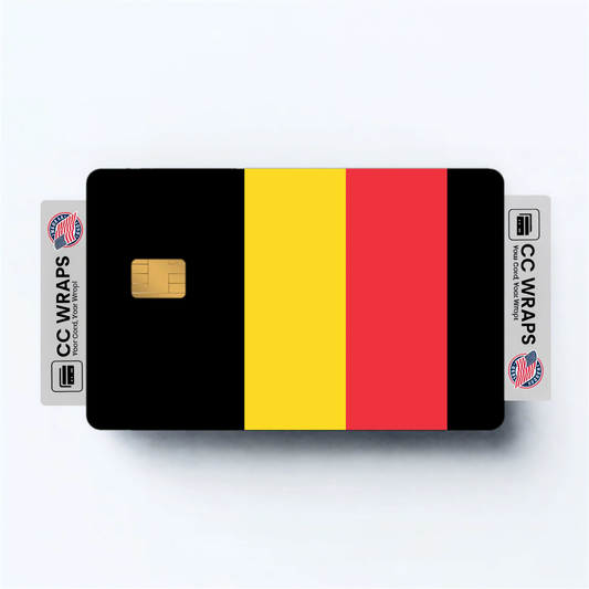 2PK Belgium Flag Credit Card Sticker Skin Vinyl Decal Protector