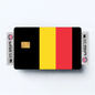 2PK Belgium Flag Credit Card Sticker Skin Vinyl Decal Protector