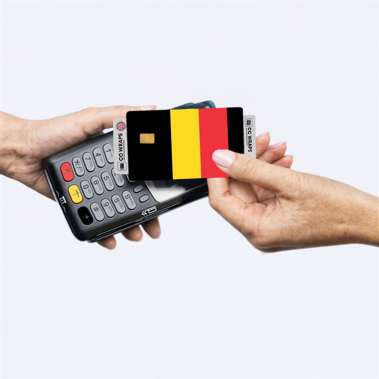 2PK Belgium Flag Credit Card Sticker Skin Vinyl Decal Protector