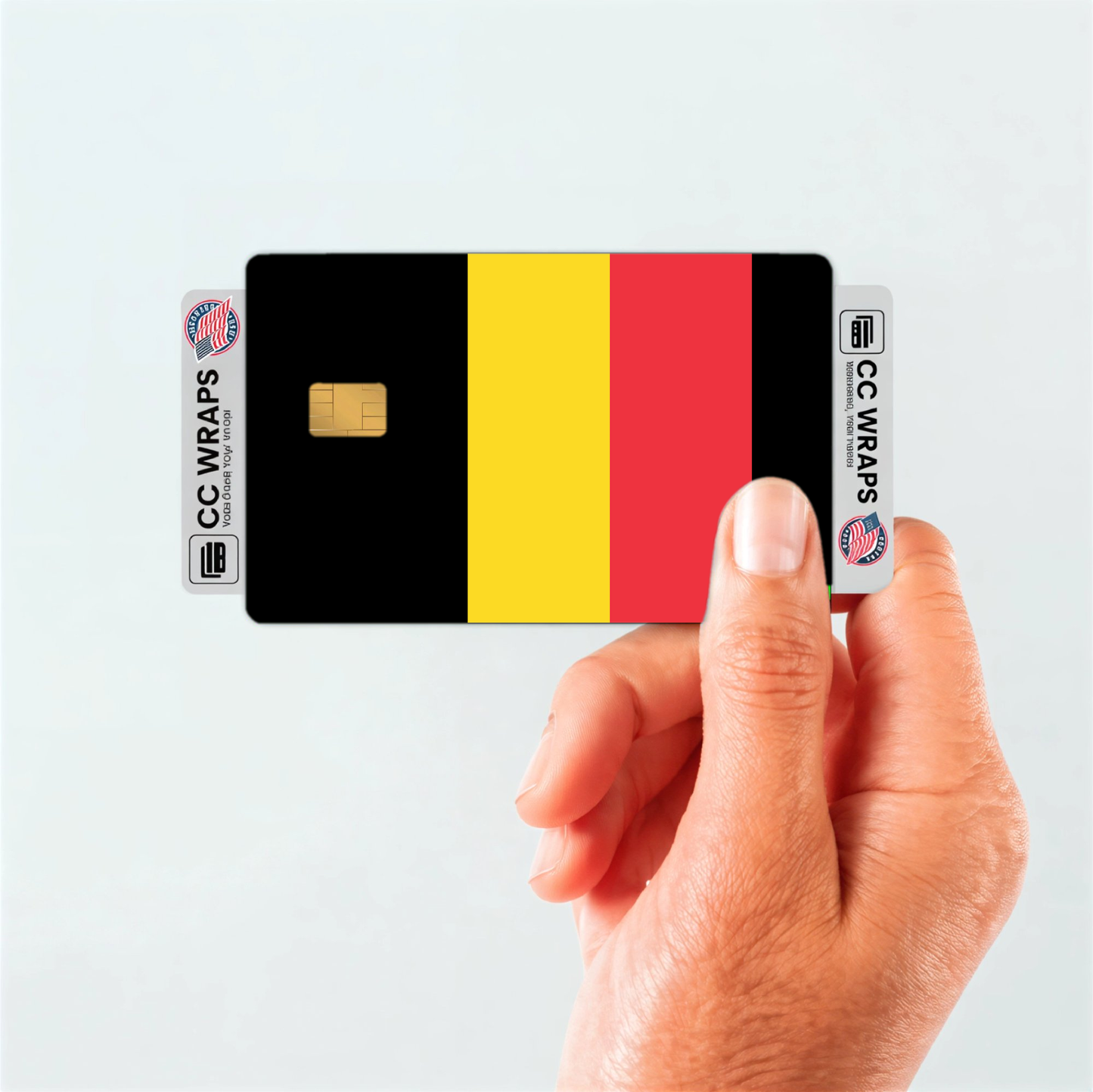 2PK Belgium Flag Credit Card Sticker Skin Vinyl Decal Protector