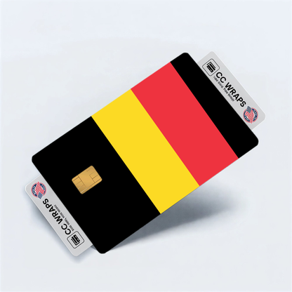 2PK Belgium Flag Credit Card Sticker Skin Vinyl Decal Protector
