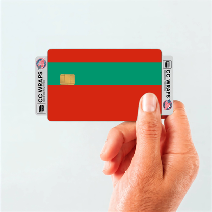2PK Bulgaria Flag Credit Card Sticker Skin Vinyl Decal Protector