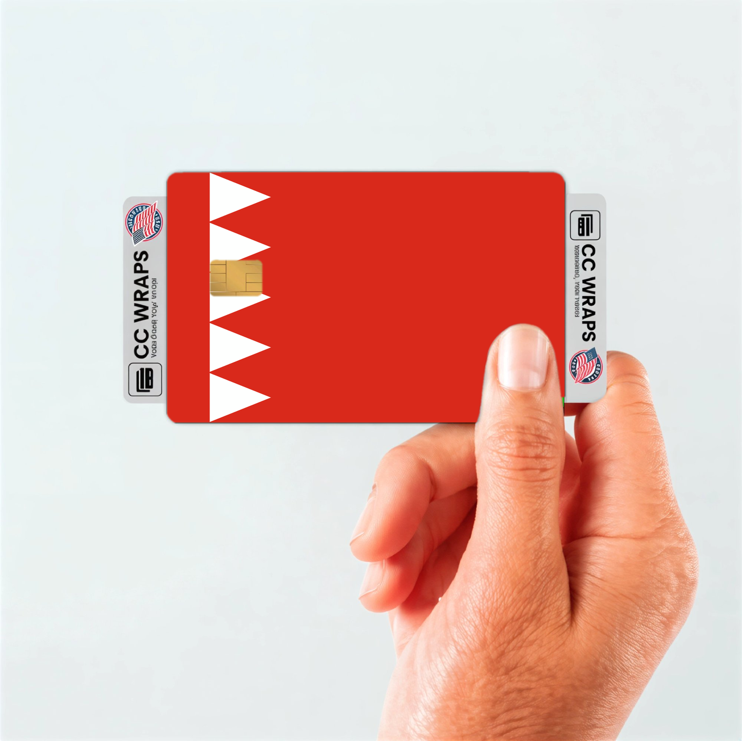2PK Bahrain Flag Credit Card Sticker Skin Vinyl Decal Protector