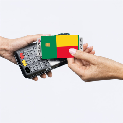 2PK Benin Flag Credit Card Sticker Skin Vinyl Decal Protector