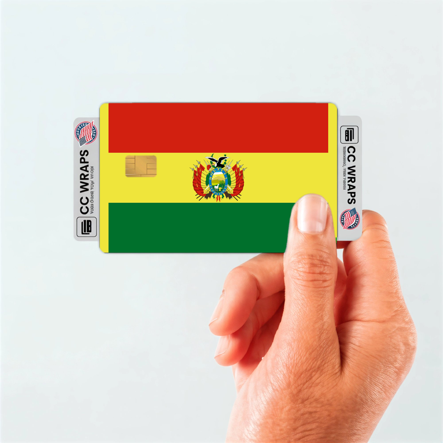 2PK Bolivia, Plurinational State of Flag Credit Card Sticker Skin Vinyl Decal Protec