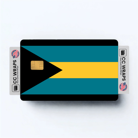 2PK Bahamas Flag Credit Card Sticker Skin Vinyl Decal Protector