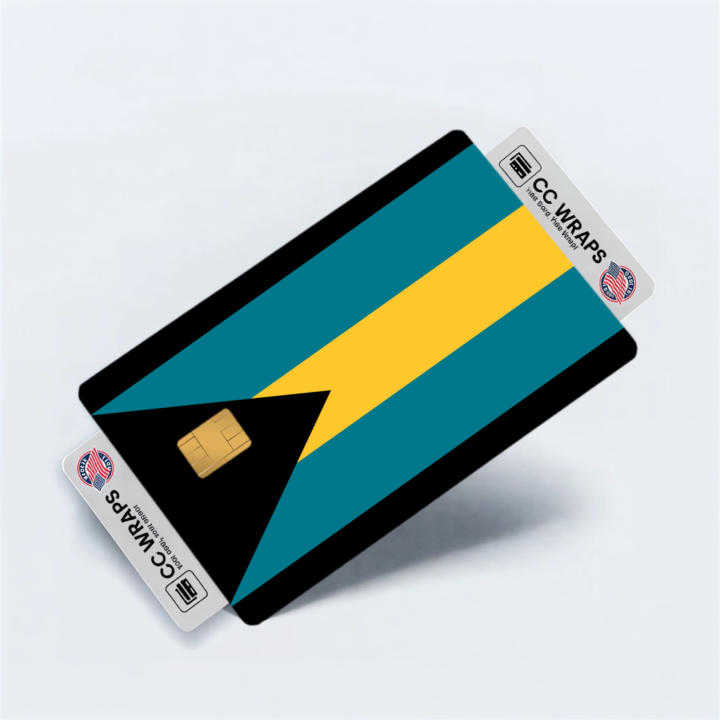 2PK Bahamas Flag Credit Card Sticker Skin Vinyl Decal Protector