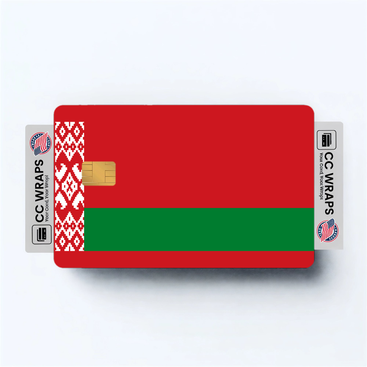 2PK Belarus Flag Credit Card Sticker Skin Vinyl Decal Protector