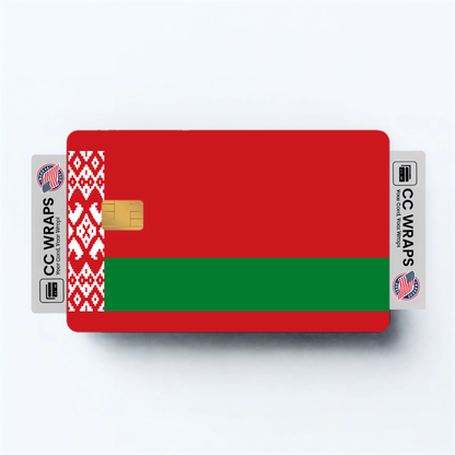 2PK Belarus Flag Credit Card Sticker Skin Vinyl Decal Protector