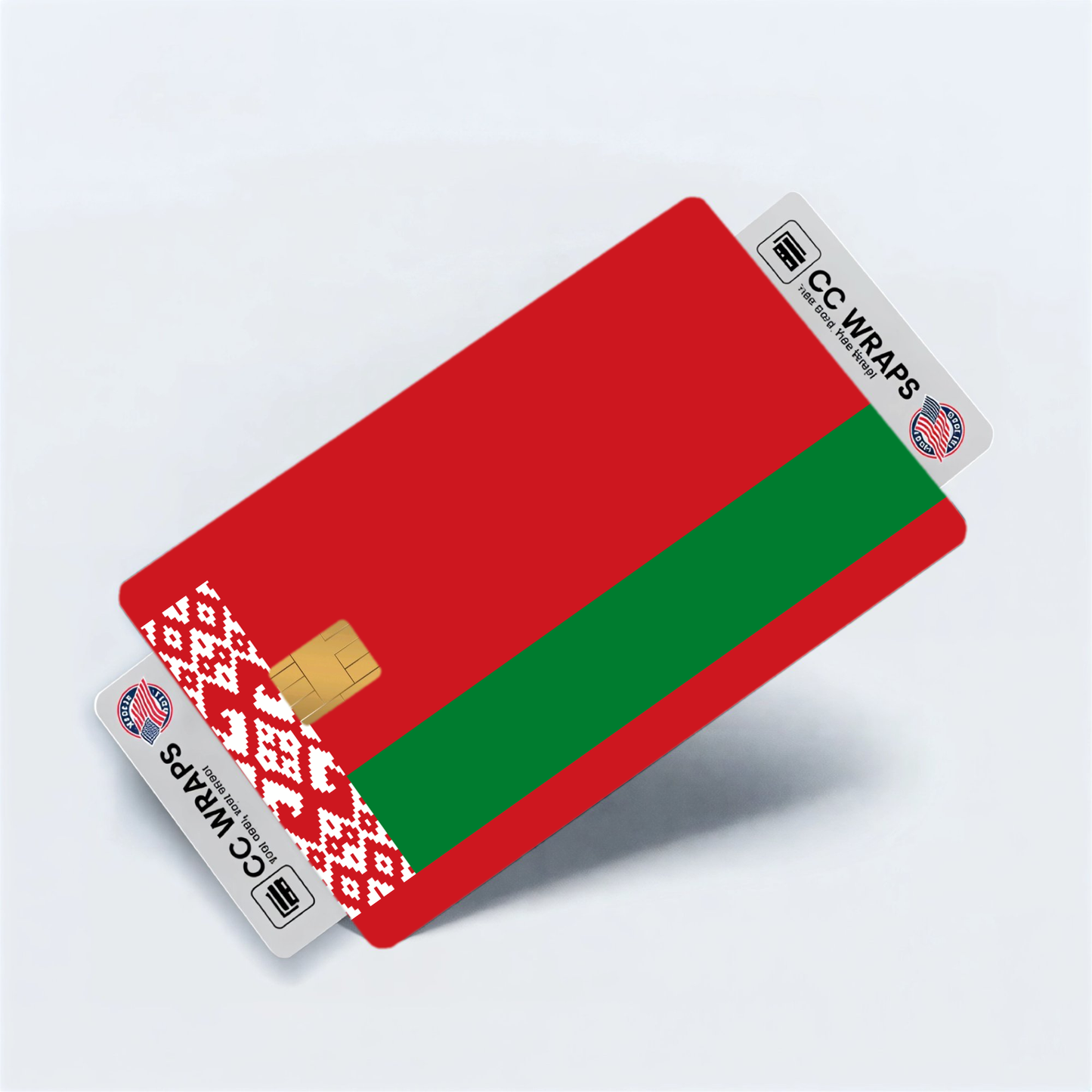 2PK Belarus Flag Credit Card Sticker Skin Vinyl Decal Protector