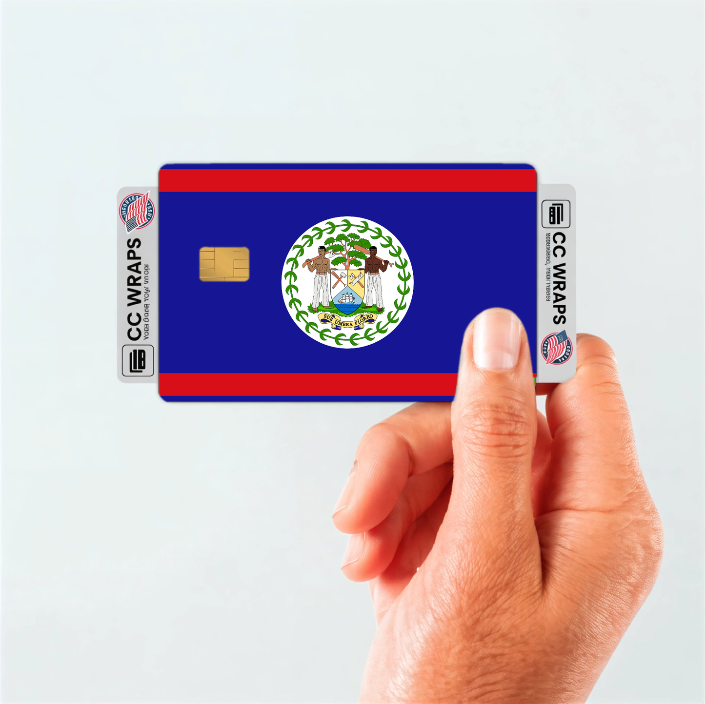 2PK Belize Flag Credit Card Sticker Skin Vinyl Decal Protector