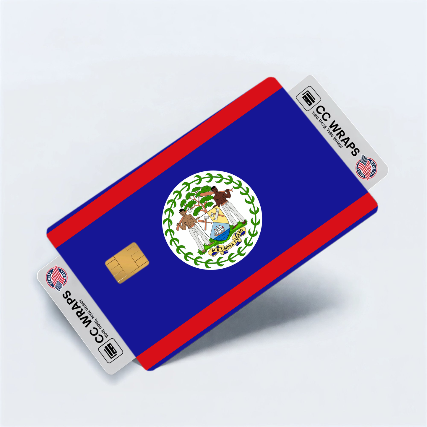 2PK Belize Flag Credit Card Sticker Skin Vinyl Decal Protector
