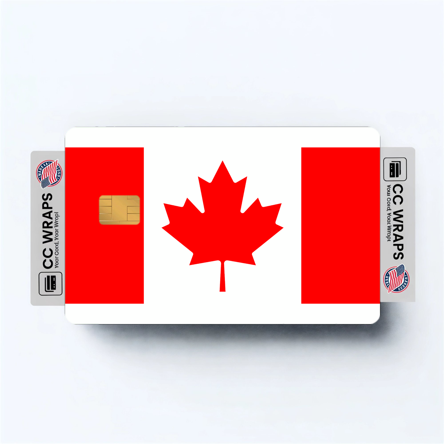 2PK Canada Flag Credit Card Sticker Skin Vinyl Decal Protector