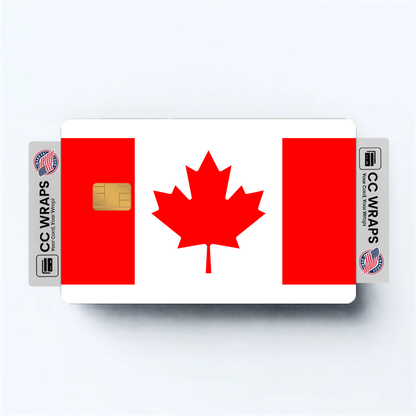 2PK Canada Flag Credit Card Sticker Skin Vinyl Decal Protector