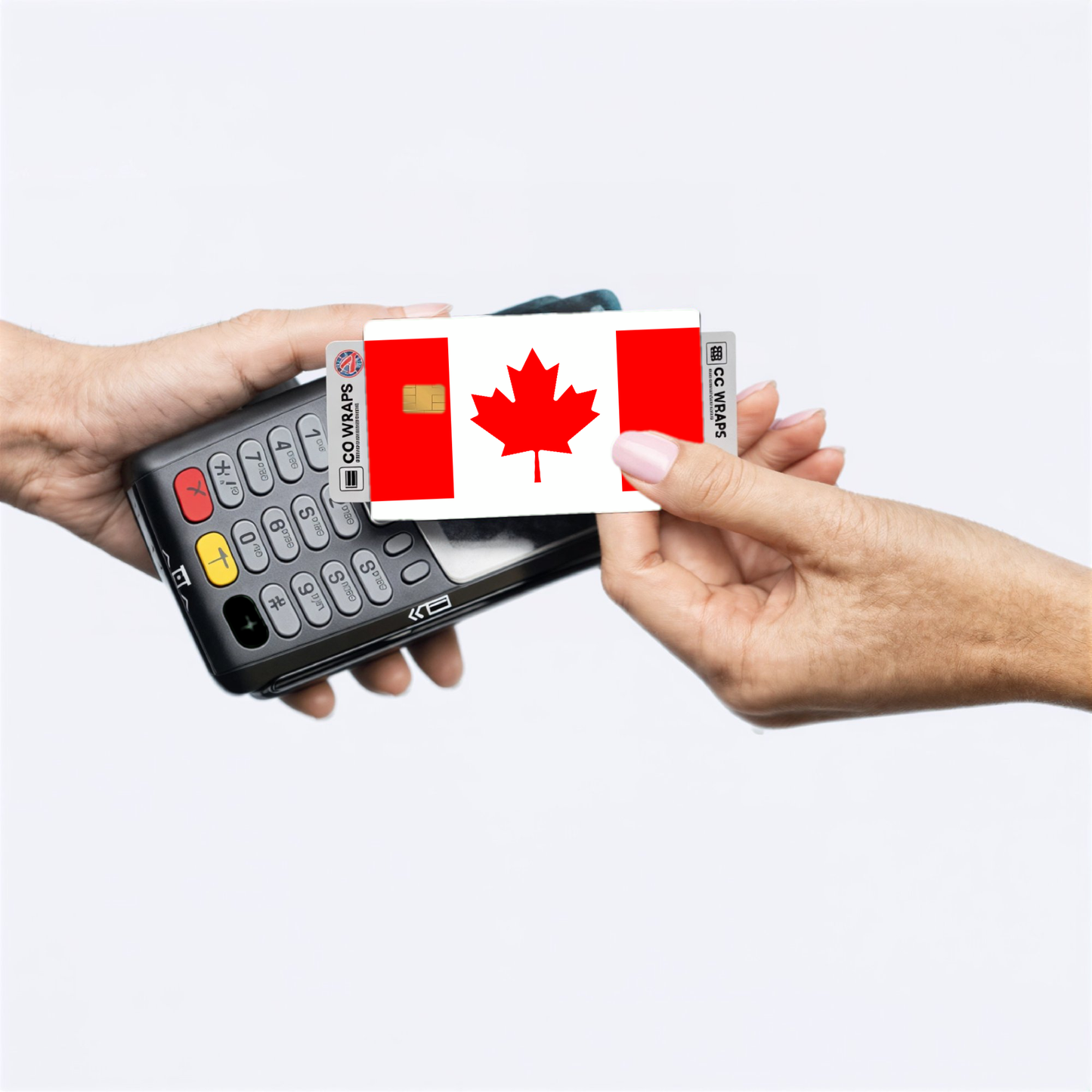 2PK Canada Flag Credit Card Sticker Skin Vinyl Decal Protector