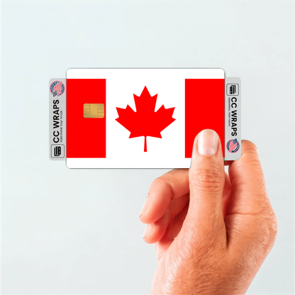 2PK Canada Flag Credit Card Sticker Skin Vinyl Decal Protector