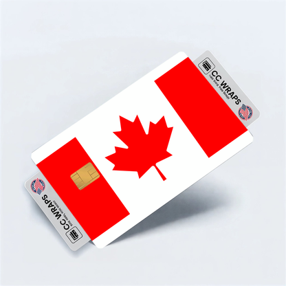 2PK Canada Flag Credit Card Sticker Skin Vinyl Decal Protector