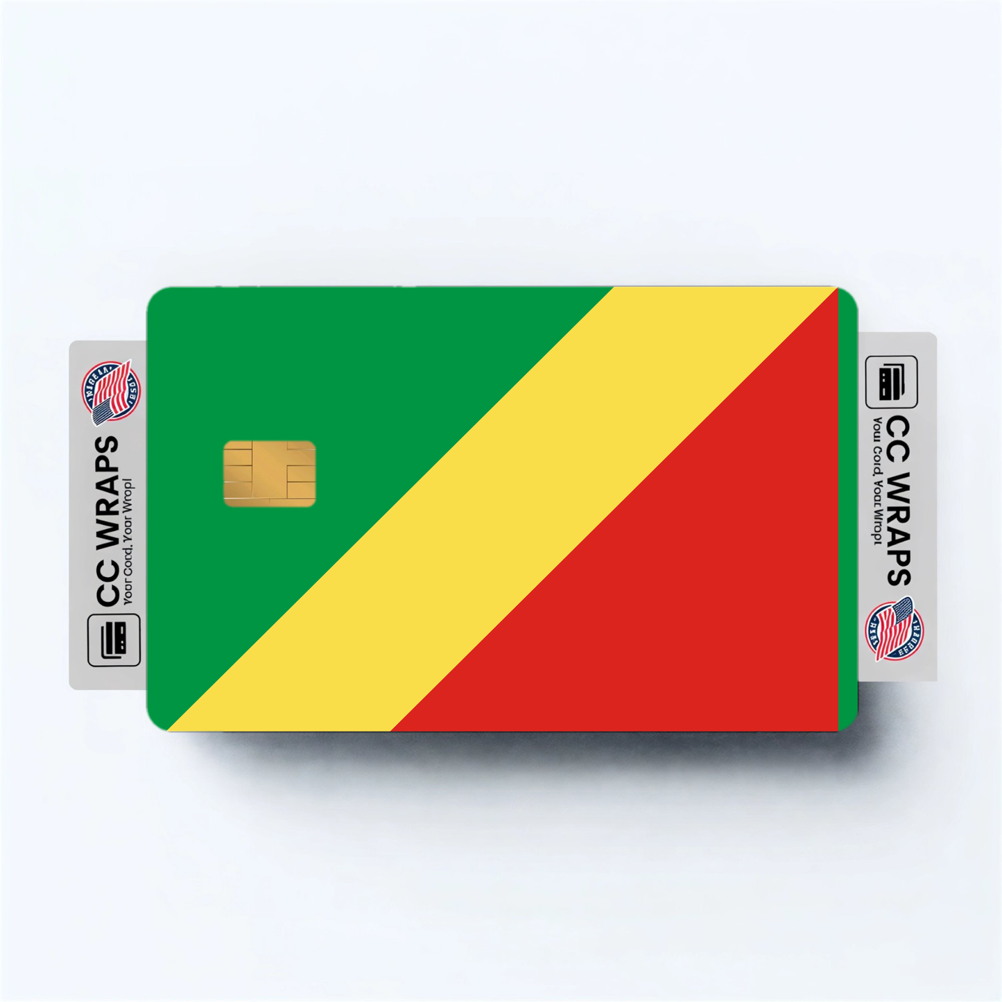 2PK Congo Flag Credit Card Sticker Skin Vinyl Decal Protector