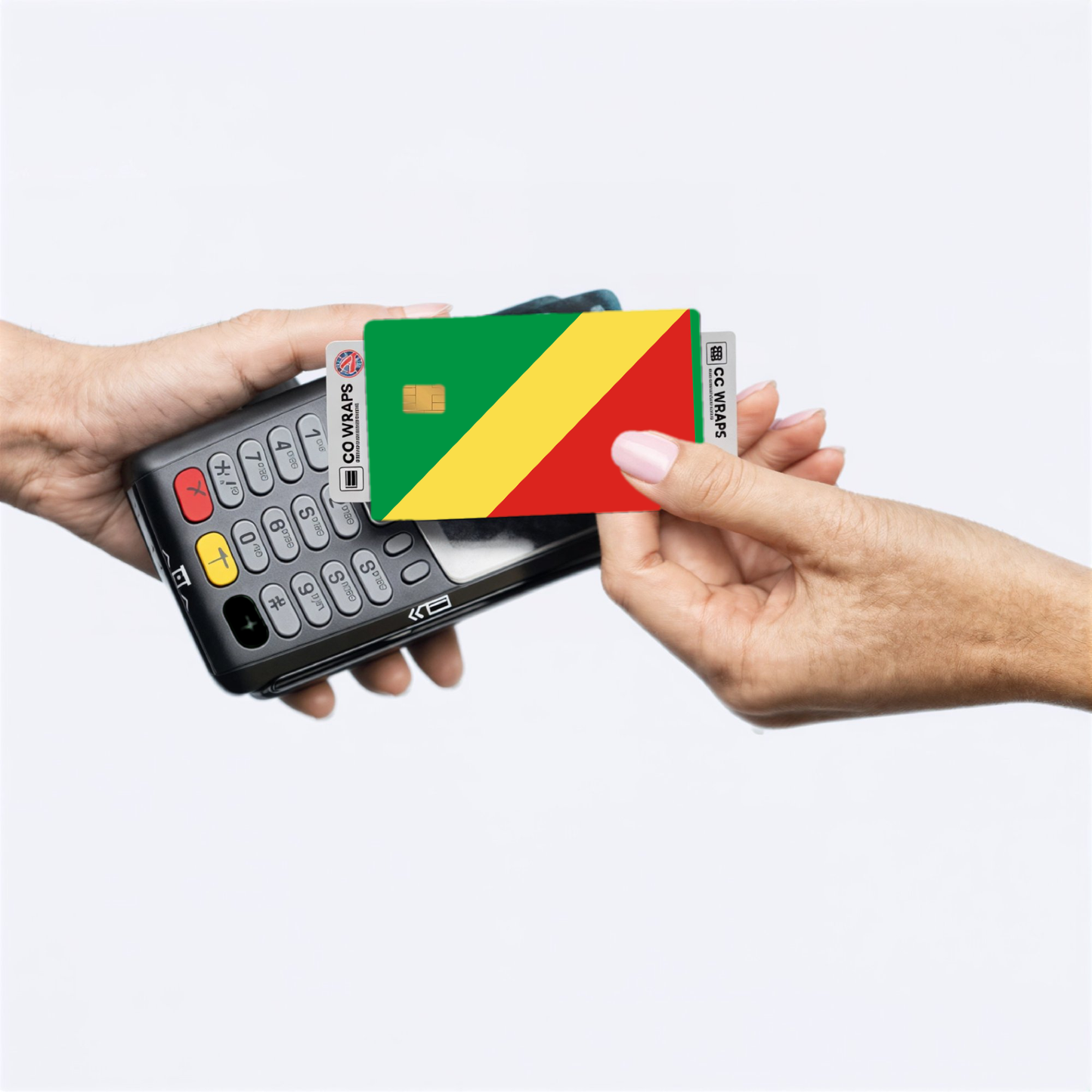 2PK Congo Flag Credit Card Sticker Skin Vinyl Decal Protector