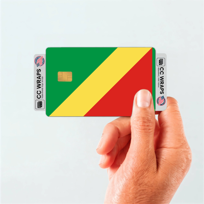 2PK Congo Flag Credit Card Sticker Skin Vinyl Decal Protector