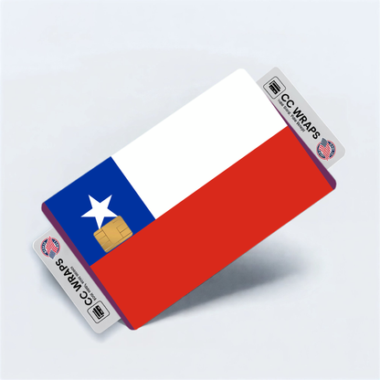2PK Chile Flag Credit Card Sticker Skin Vinyl Decal Protector