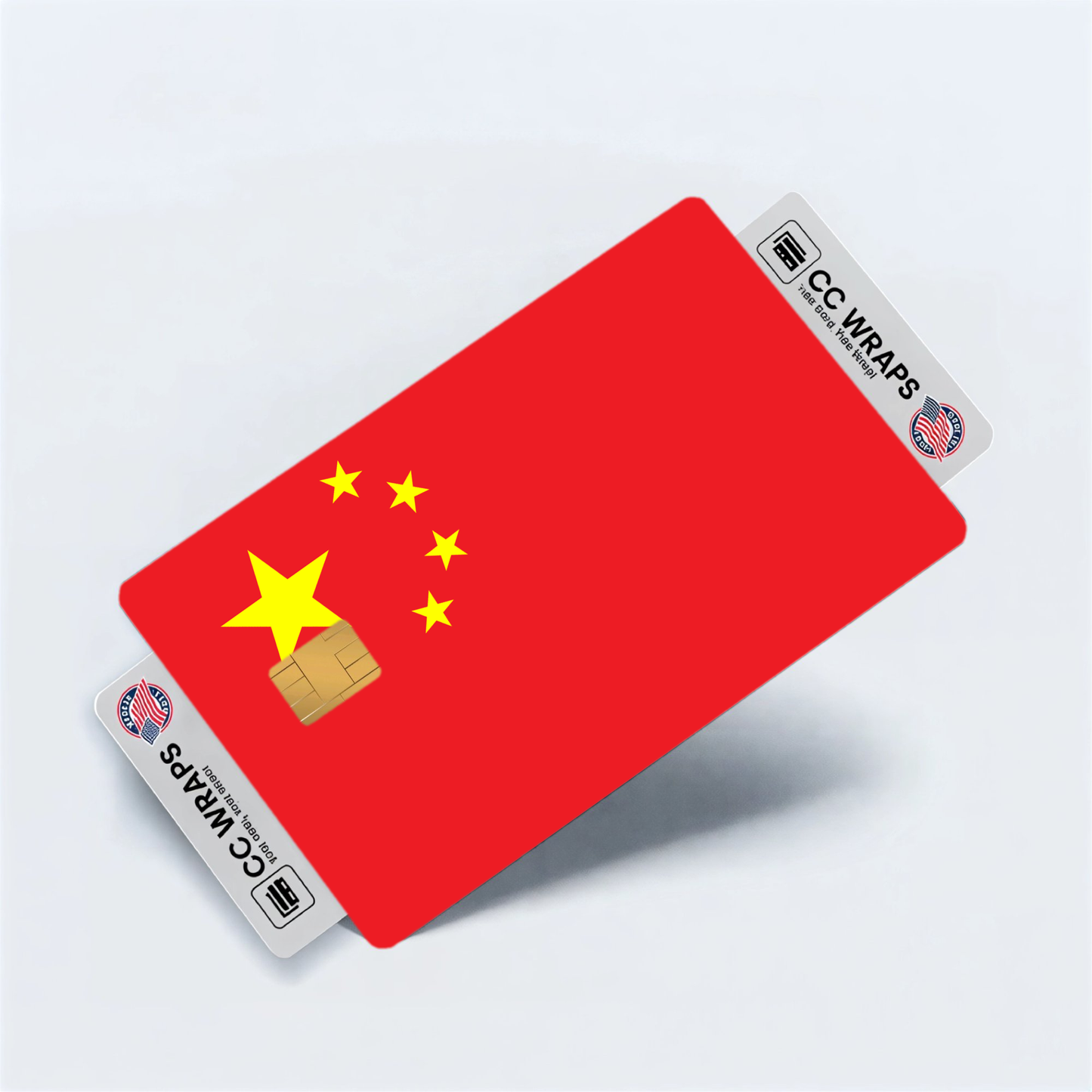2PK China Flag Credit Card Sticker Skin Vinyl Decal Protector