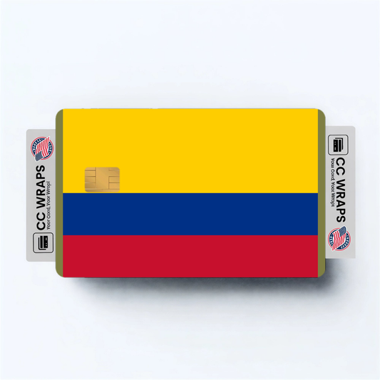 2PK Colombia Flag Credit Card Sticker Skin Vinyl Decal Protector