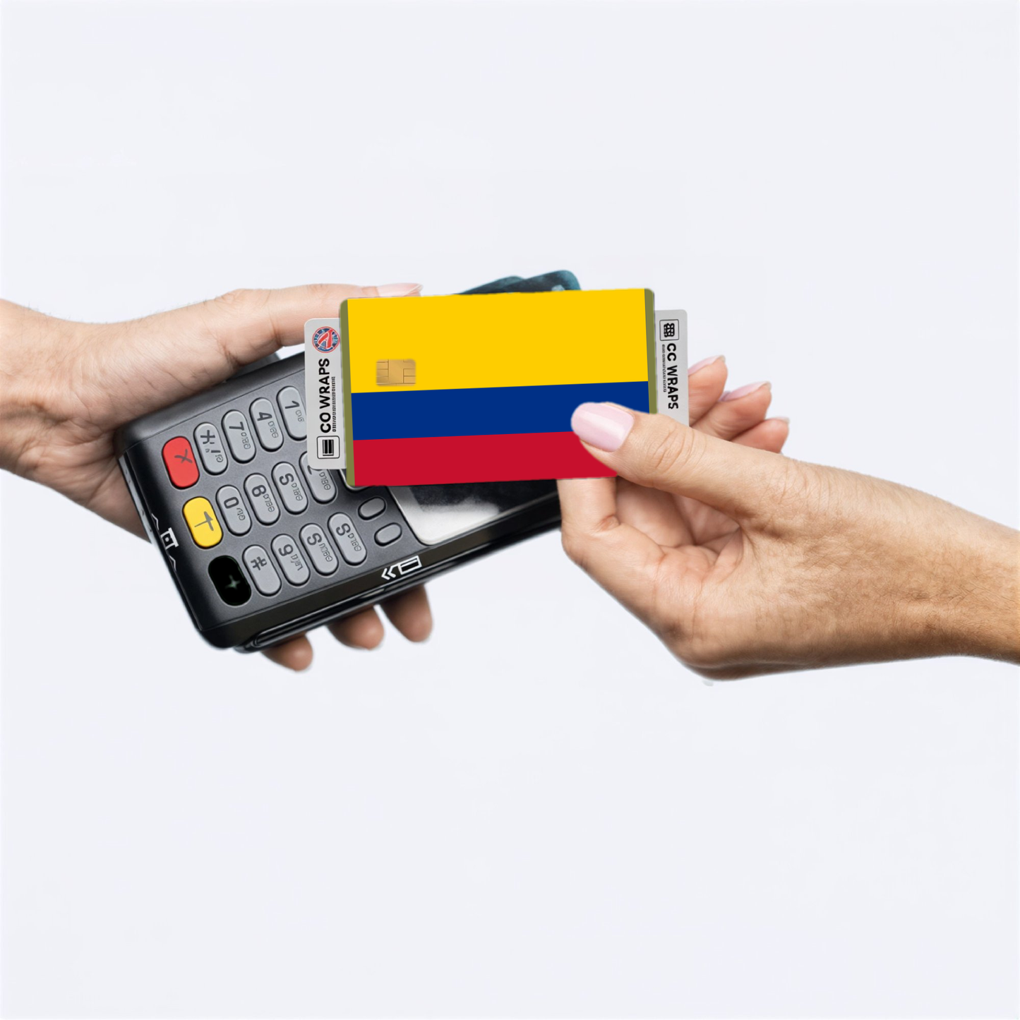 2PK Colombia Flag Credit Card Sticker Skin Vinyl Decal Protector
