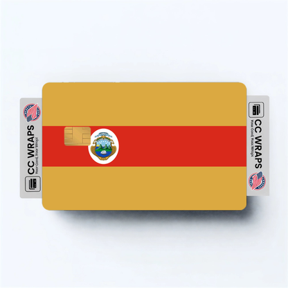2PK Costa Rica Flag Credit Card Sticker Skin Vinyl Decal Protector