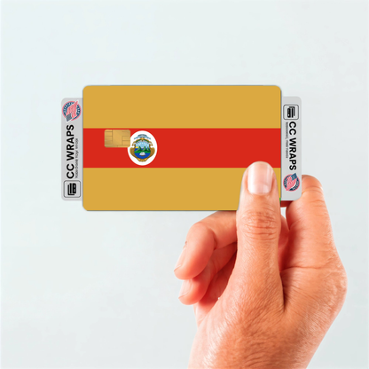 2PK Costa Rica Flag Credit Card Sticker Skin Vinyl Decal Protector
