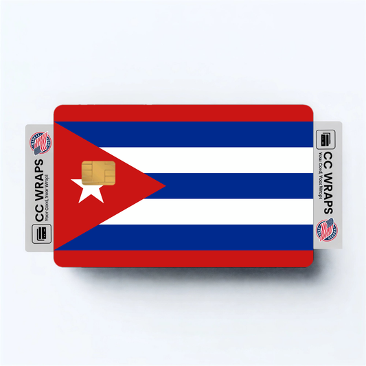 2PK Cuba Flag Credit Card Sticker Skin Vinyl Decal Protector
