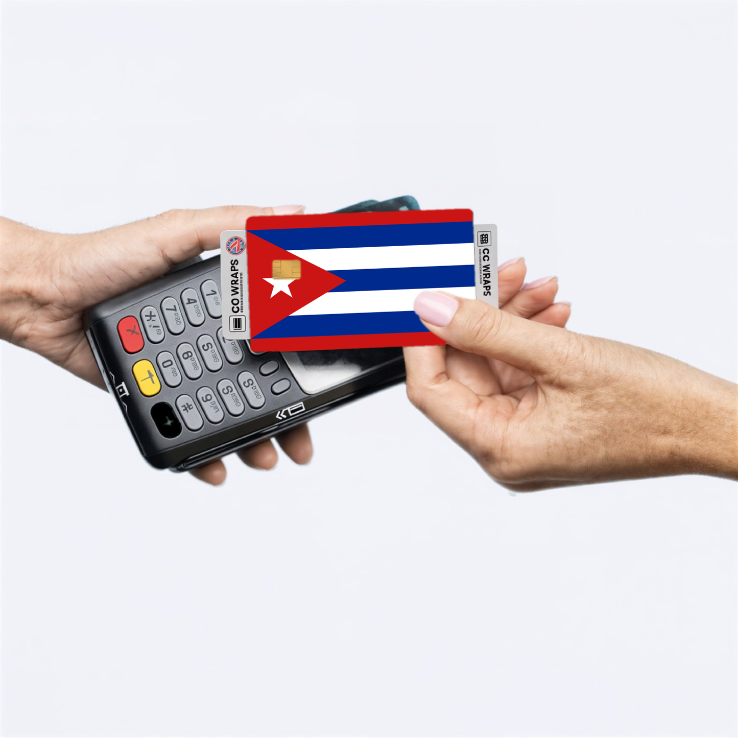 2PK Cuba Flag Credit Card Sticker Skin Vinyl Decal Protector