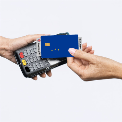 2PK Cabo Verde Flag Credit Card Sticker Skin Vinyl Decal Protector