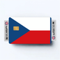 2PK Czechia Flag Credit Card Sticker Skin Vinyl Decal Protector