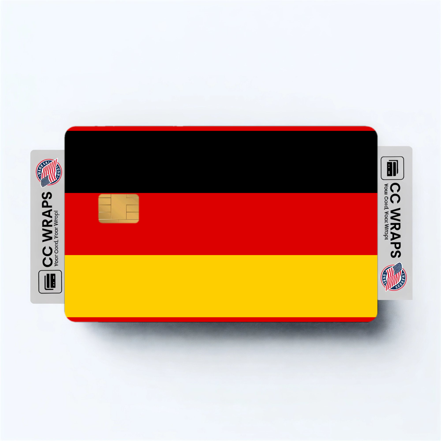 2PK Germany Flag Credit Card Sticker Skin Vinyl Decal Protector