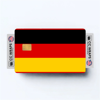 2PK Germany Flag Credit Card Sticker Skin Vinyl Decal Protector