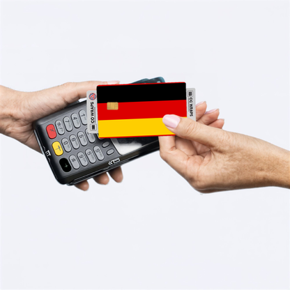 2PK Germany Flag Credit Card Sticker Skin Vinyl Decal Protector