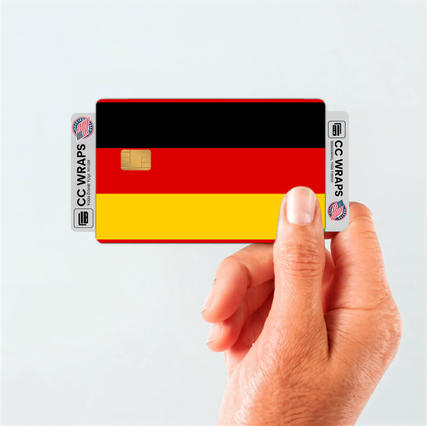 2PK Germany Flag Credit Card Sticker Skin Vinyl Decal Protector