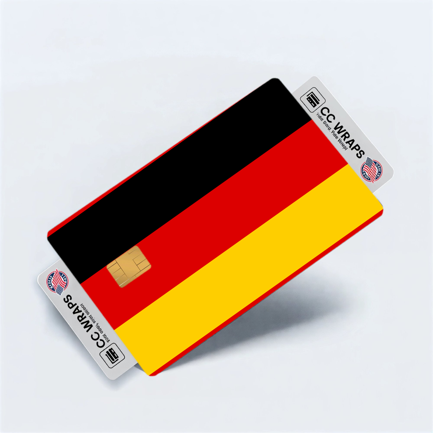2PK Germany Flag Credit Card Sticker Skin Vinyl Decal Protector