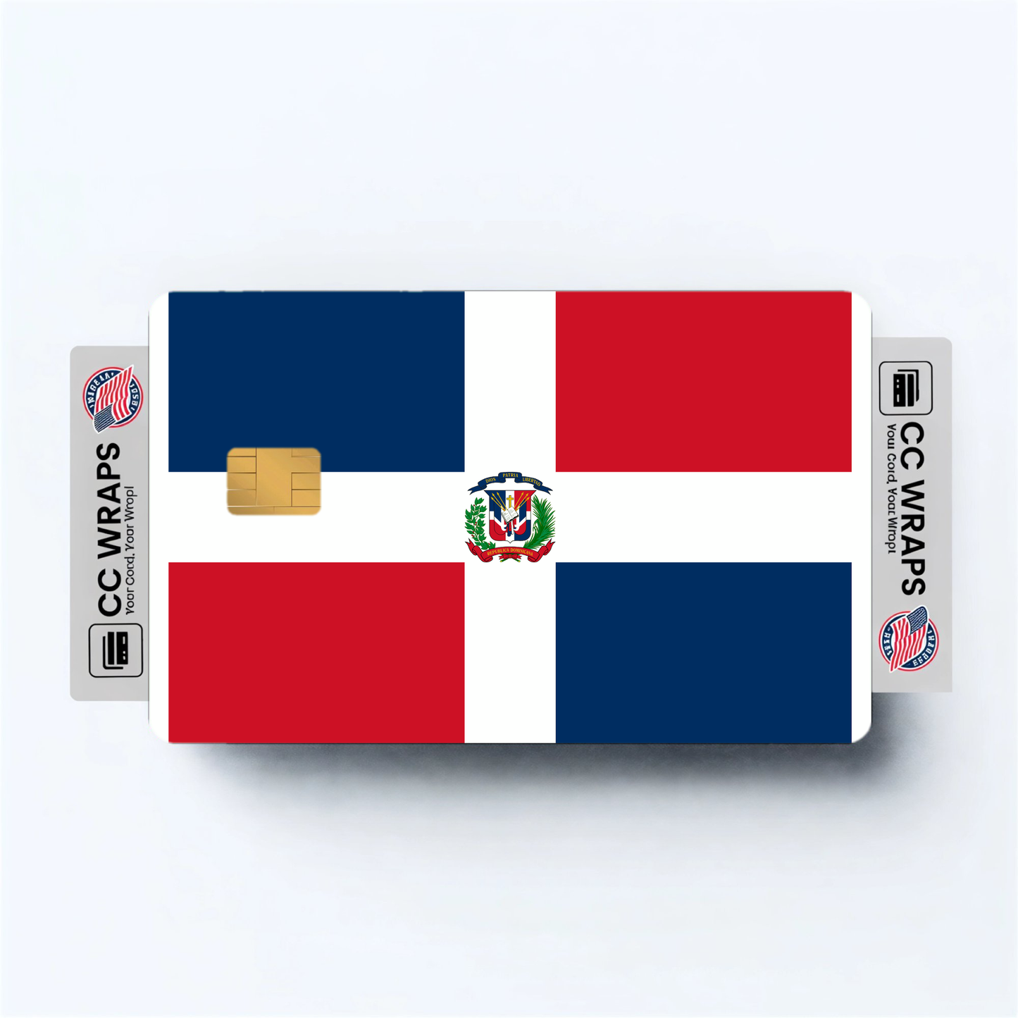 2PK Dominican Republic Flag Credit Card Sticker Skin Vinyl Decal Protector
