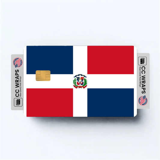 2PK Dominican Republic Flag Credit Card Sticker Skin Vinyl Decal Protector