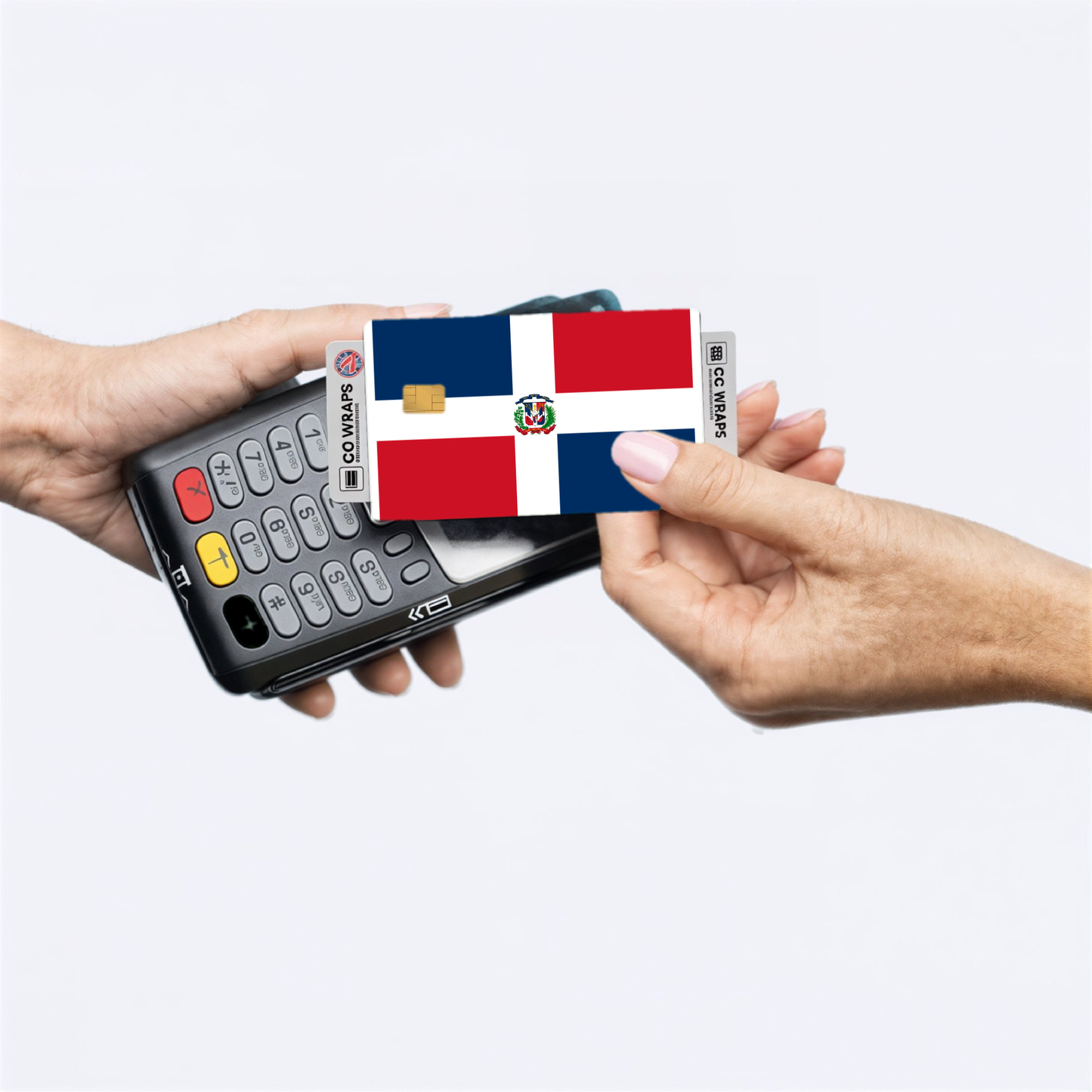 2PK Dominican Republic Flag Credit Card Sticker Skin Vinyl Decal Protector