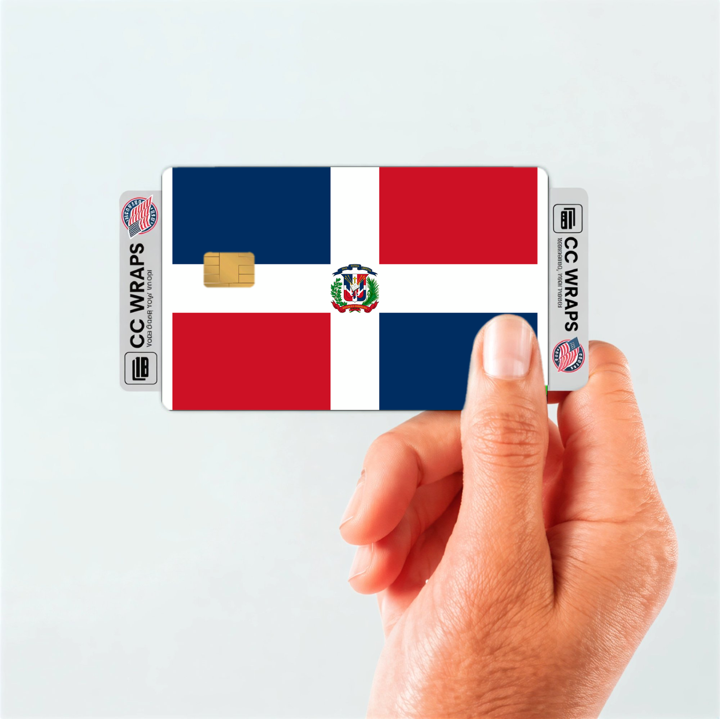 2PK Dominican Republic Flag Credit Card Sticker Skin Vinyl Decal Protector