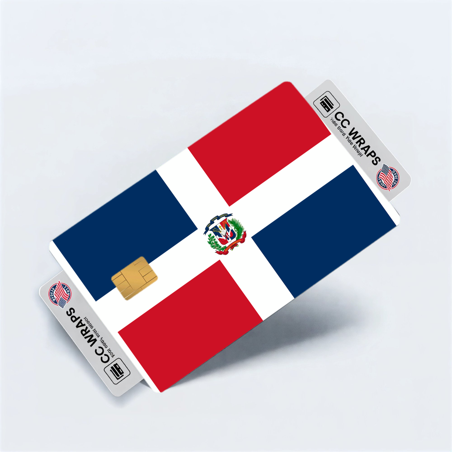 2PK Dominican Republic Flag Credit Card Sticker Skin Vinyl Decal Protector