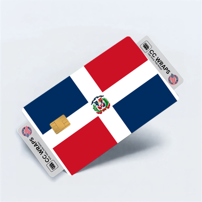 2PK Dominican Republic Flag Credit Card Sticker Skin Vinyl Decal Protector